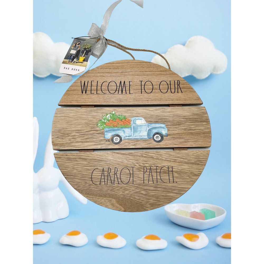 Rae Dunn Welcome To Our Carrot Patch Sign